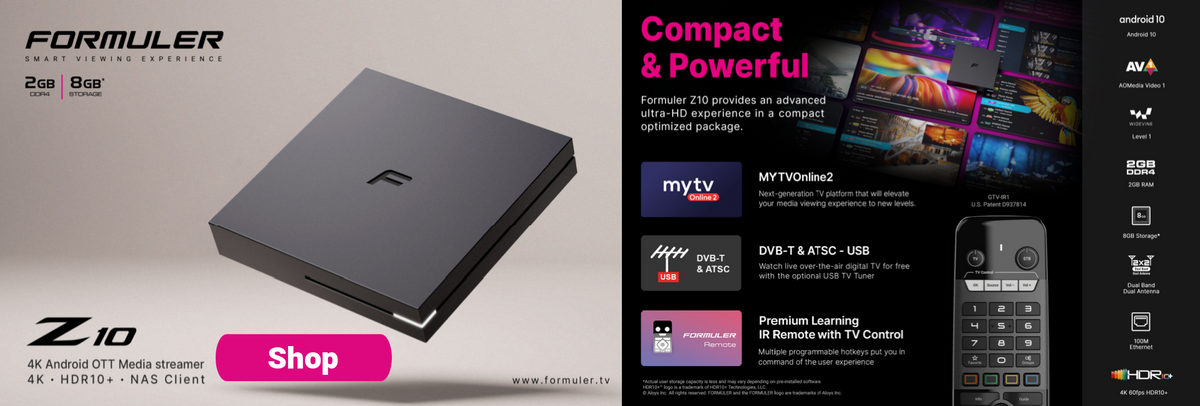 Formuler Z8 Android IPTV OTT Set Top Box, 4K Ultra HD