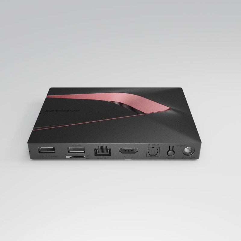 Formuler Z12 Ultra media player rear ports view showing USB, HDMI, Ethernet and power connections