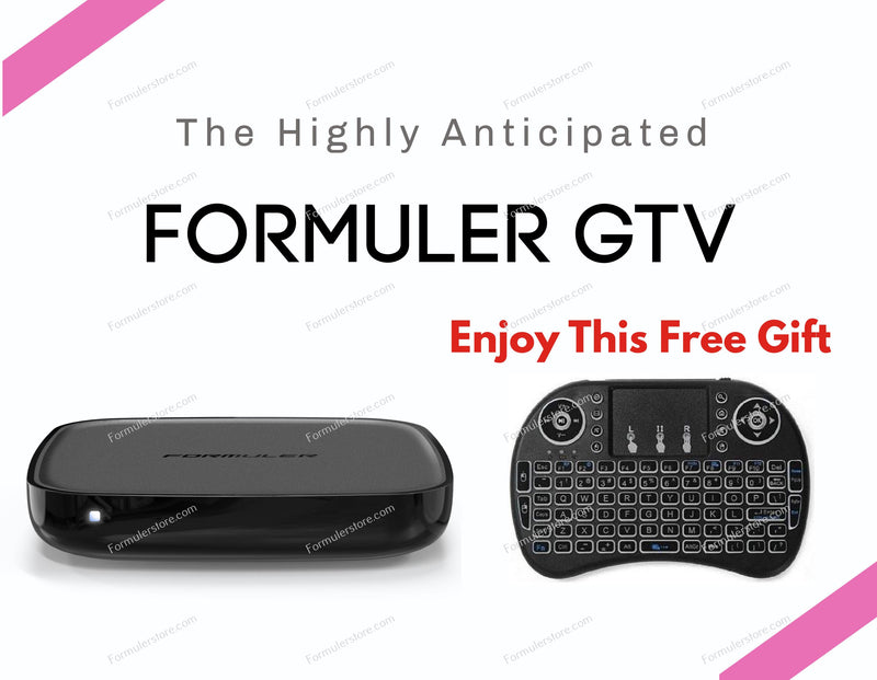Formuler GTV 4K Media Streaming Box Formulerstore.com Backlit Keyboard & Mouse Pad 