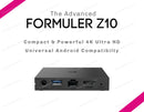 Formuler Z10 streaming media player rear view showing ports and connections on white background