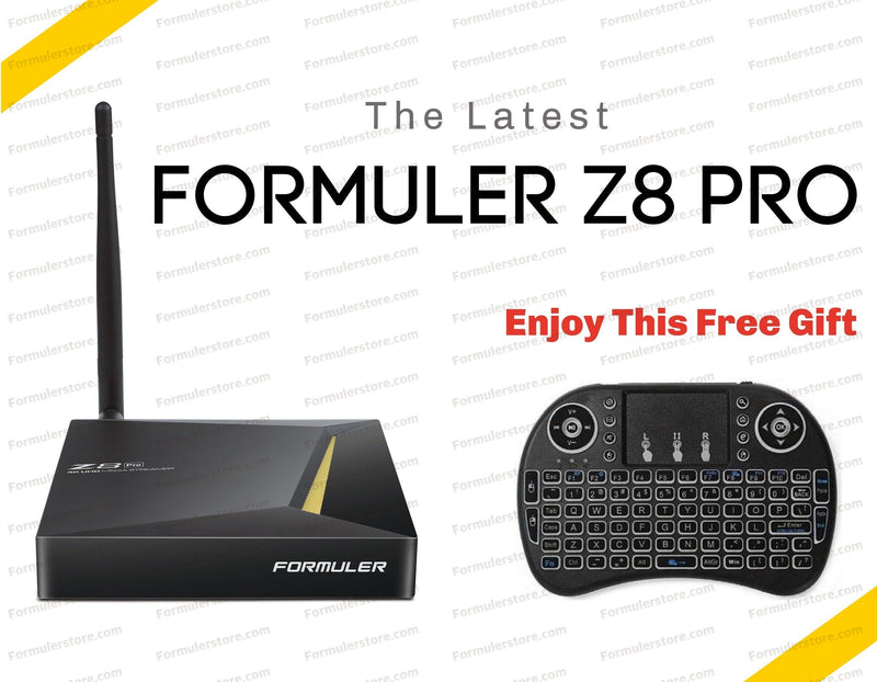 Formuler Z8 PRO 4K Media Streaming Box Formulerstore.com Backlit Keyboard & Mouse Pad 